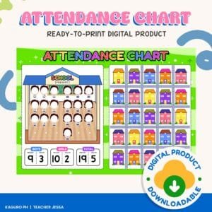 ATTENDANCE CHART SCHOOL CONCEPT (Digital downloadable product)