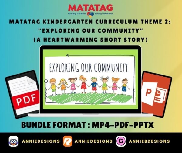 Matatag Kindergarten Theme 2- "Exploring Our Community" (Short Story - MP4/PDF/PPTX) | By: Annie Bustillos @anniebdesigns
