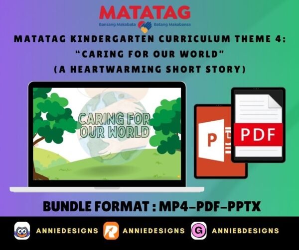 Kindergarten Theme 4 - "Caring for our World" (Short Story - MP4/PDF/PPTX) | By: Annie Bustillos @anniebdesigns