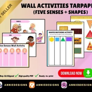 WALL ACITIVITIES (Shapes + Five Senses) | By: Annie Bustillos @anniedesigns
