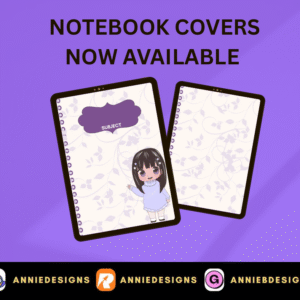 Notebook Cover (Chibi Fashion Girls) | By: Annie Bustillos @anniedesigns
