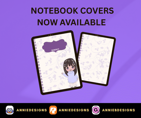 Notebook Cover (Chibi Fashion Girls) | By: Annie Bustillos @anniedesigns