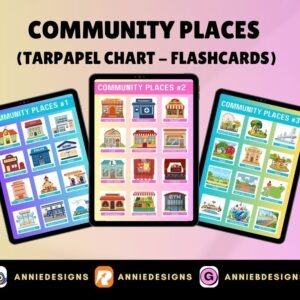 Community Places ( Tarpapel Chart + Flashcards) | By : Annie Bustillos @anniedesigns