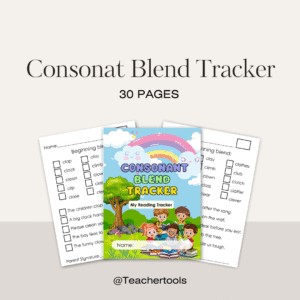 Consonant Blend ( Reading Tracker)