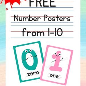 FREEBIE - Number Posters from 1-10 | By: Annie Bustillos @anniedesigns