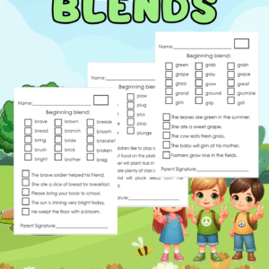 CONSONANT BLEND READING TRACKER