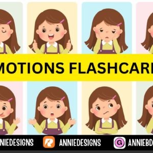 Emotions Flashcards – Printable SEL Resource | By Annie Bustillos @anniedesigns