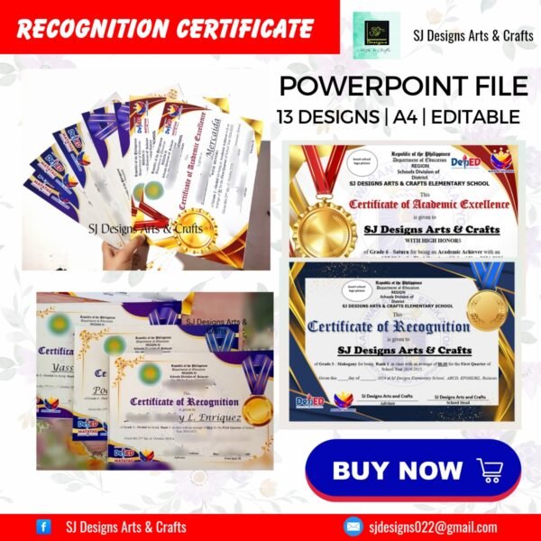 13 RECOGNITION CERTIFICATE TEMPLATE