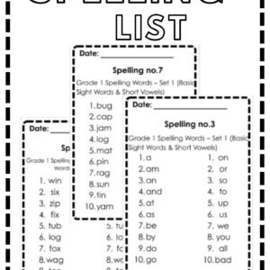 SPELLING LIST