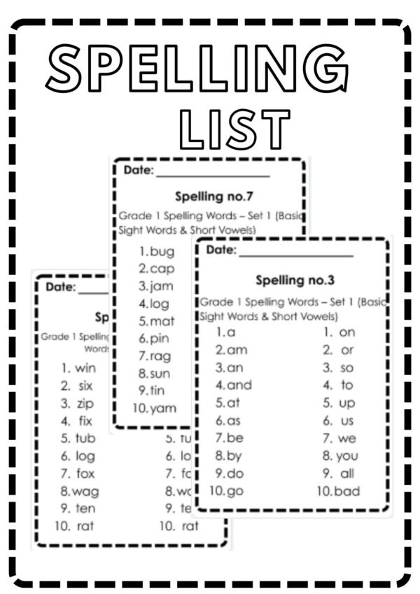 SPELLING LIST