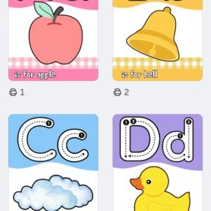 A–Z Alphabet Flashcards (Pastel Colors) | Printable & Digital