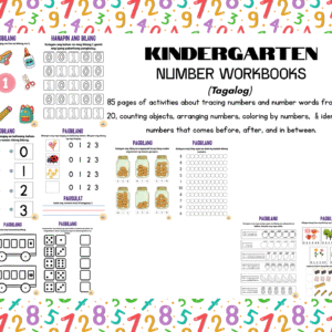 Kindergarten Number Workbook (Tagalog)