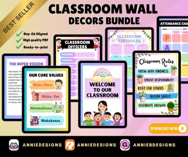 Classroom Wall Decors Bundle | By: Annie Bustillos @anniedesigns