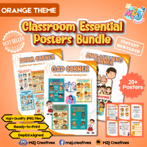 Classroom Essential Posters Bundle – Orange Theme | 20+ DepEd Aligned Printable Posters for Teachers