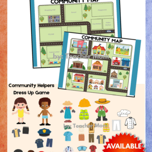 COMMUNITY - Building a Community Map and Community Helpers Dress Up Game