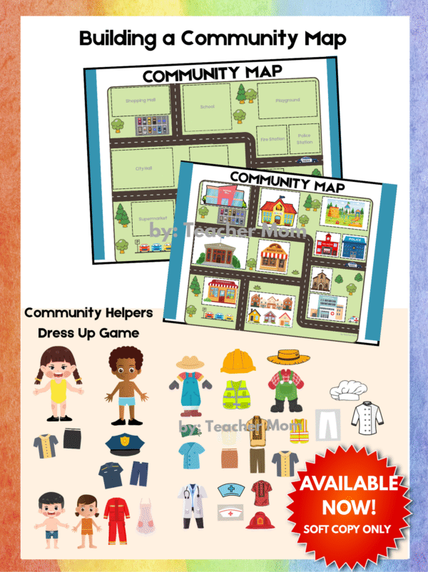 COMMUNITY - Building a Community Map and Community Helpers Dress Up Game
