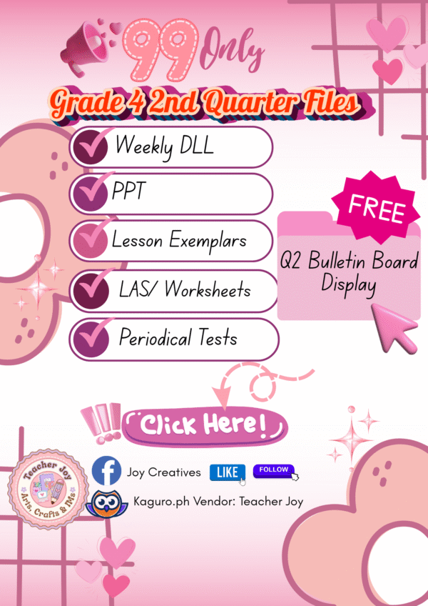 Grade 4 2nd Quarter DLL & PPT with freebies