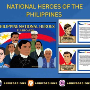 Philippine National Heroes FlashCards (13 pages printables) | By: Annie Bustillos @anniedesigns