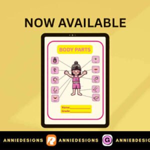 Body Parts Flash cards (27 pages printables) | By: Annie Bustillos @anniedesigns
