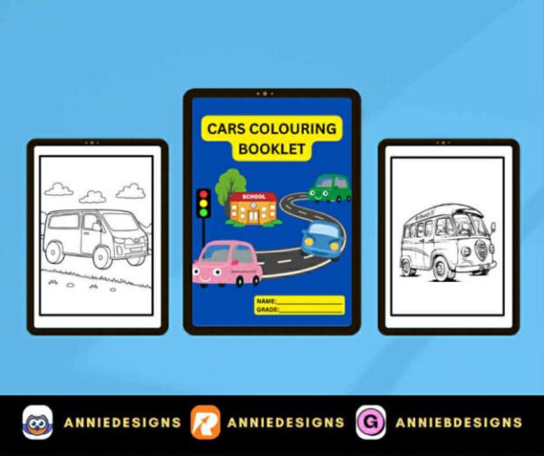 FREEBIE - Cars Colouring Booklet (13pages printables) | By: Annie Bustillos @anniedesigns