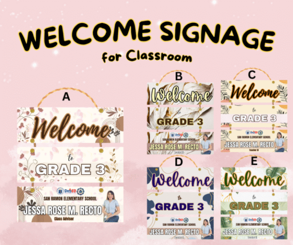 Welcome Signage for Classroom Door
