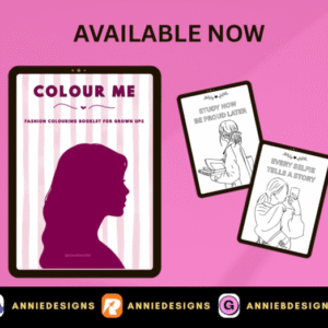 Fashion Colouring Booklet for Grownups (20pages printable) | By: Annie Bustillos @anniedesigns