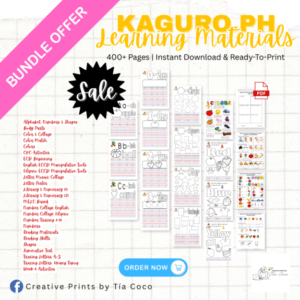 INSTANT DOWNLOAD & READY-TO-PRINT LEARNING MATERIALS BUNDLE – 25 PDF FILES | 400+ PAGES