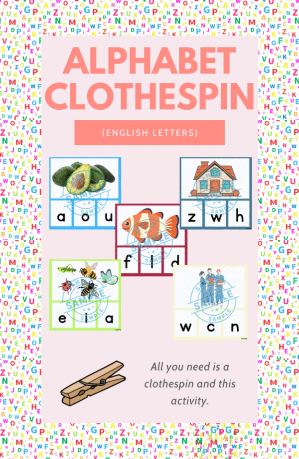 Alphabet Letter Clothespin