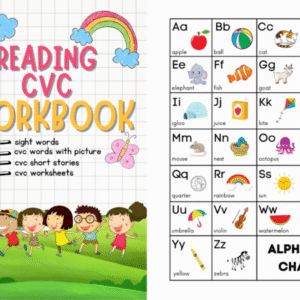 READING CVC WORKBOOK sight words, stories and worksheets