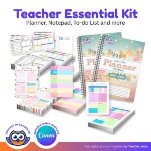 Teacher Essential Kit - Teacher Planner - Notepad - To-do List Pad