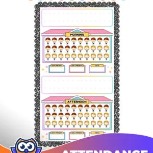 New Attendance Chart 2025 Design - With 2 Sessions