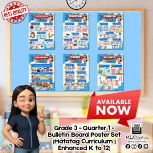 Grade 3 - Quarter 1 - Bulletin Board Poster Set (Matatag Curriculum | Revised K to 12)