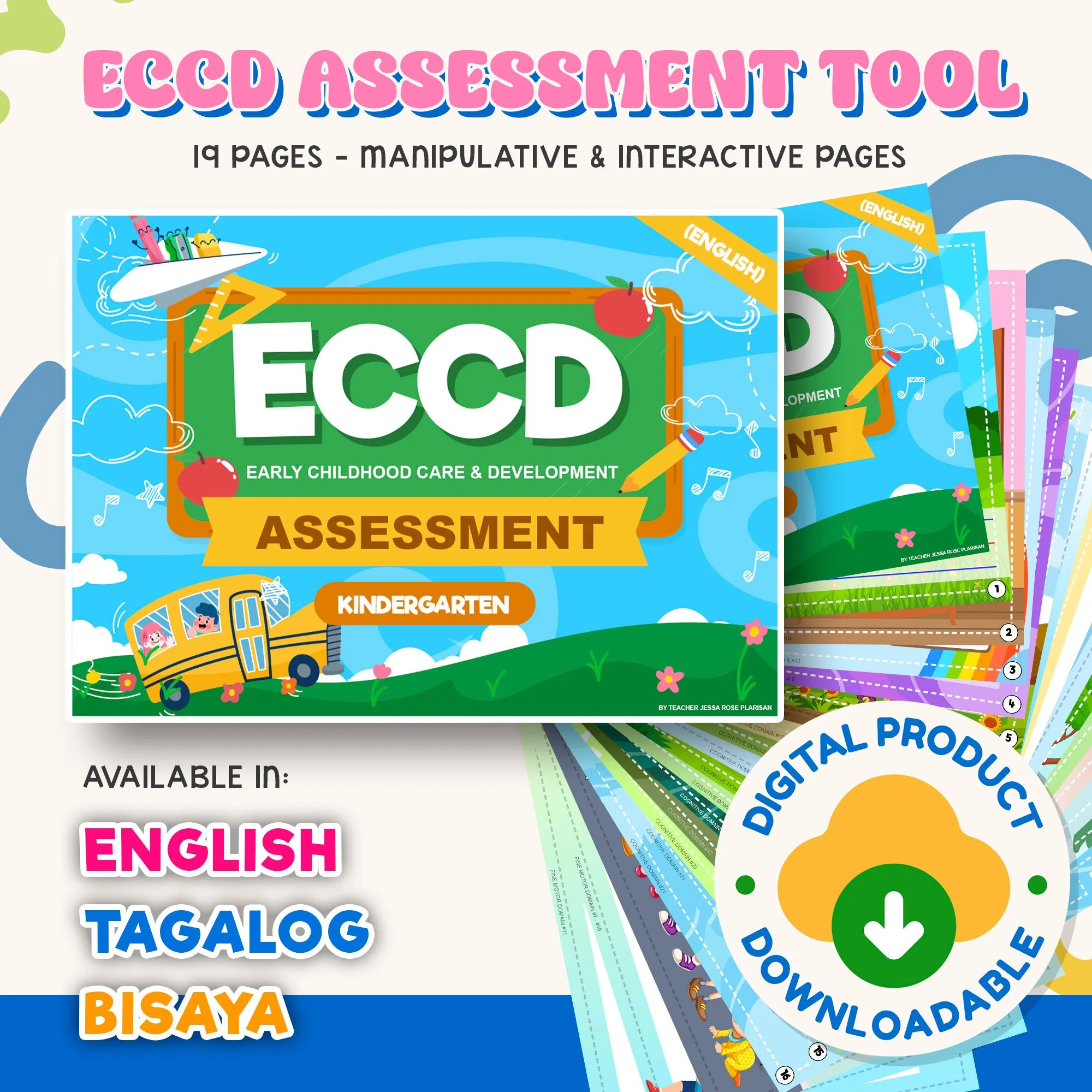 Kindergarten ECCD ASSESSMENT TOOL - Softcopy - Digital Product
