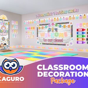 Classroom Decoration Package - Cute Hue Gradient Design