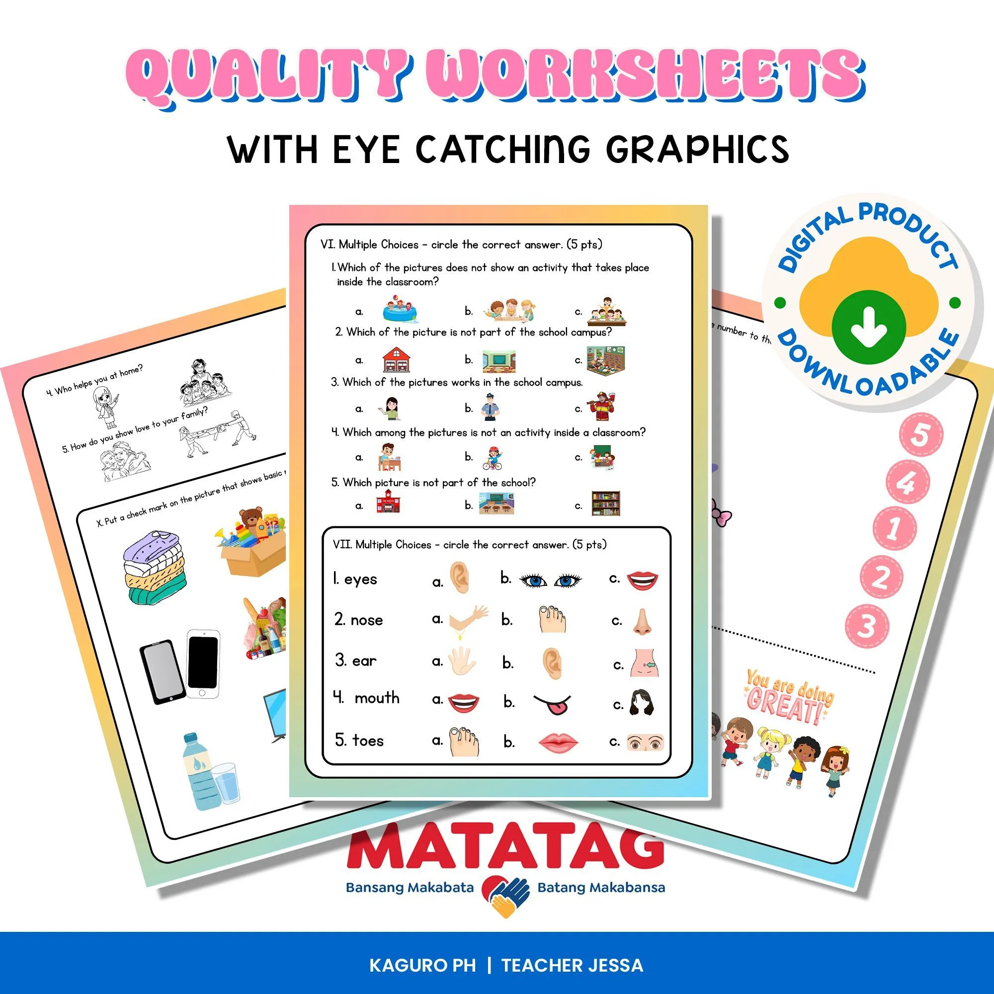 MATATAG Quarter 1 Assessment Worksheets - Image 2