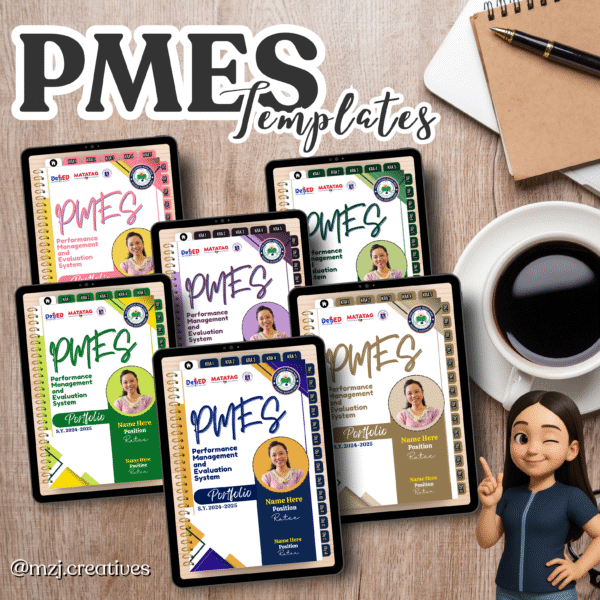 PMES Portfolio for Proficient Teachers I–III | Editable Canva & PPT | Hyperlinked & Pastel