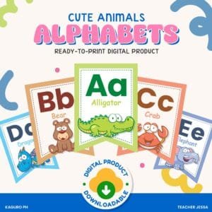 Cute Animals Alphabet - Ready to Print Digital Products
