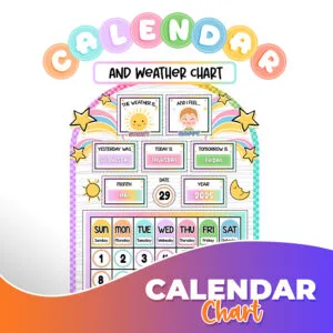 New Calendar Chart 2025 Design - Cute Hue Pastel Theme