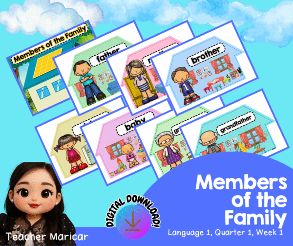 MEMBERS OF THE FAMILY INTERACTIVE CHART (MATATAG CURRICULUM, LANGUAGE 1, QUARTER 1, WEEK 1)
