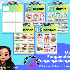 PANGUNAHING PANGANGAILANGAN INTERACTIVE CHART (MATATAG Curriculum, Makabansa 1, Kwarter 1, Week 1)