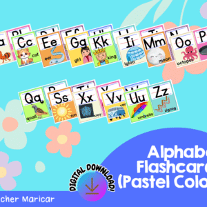 ALPHABET FLASHCARDS (PASTEL COLOR)