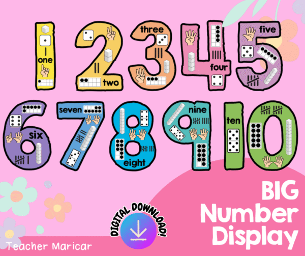 BIG NUMBERS CLASSROOM DISPLAY