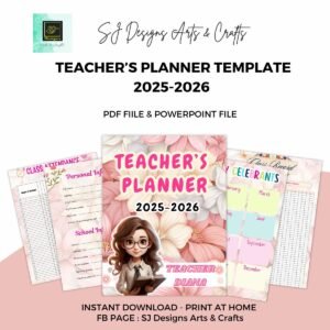 PINK TEACHER'S PLANNER