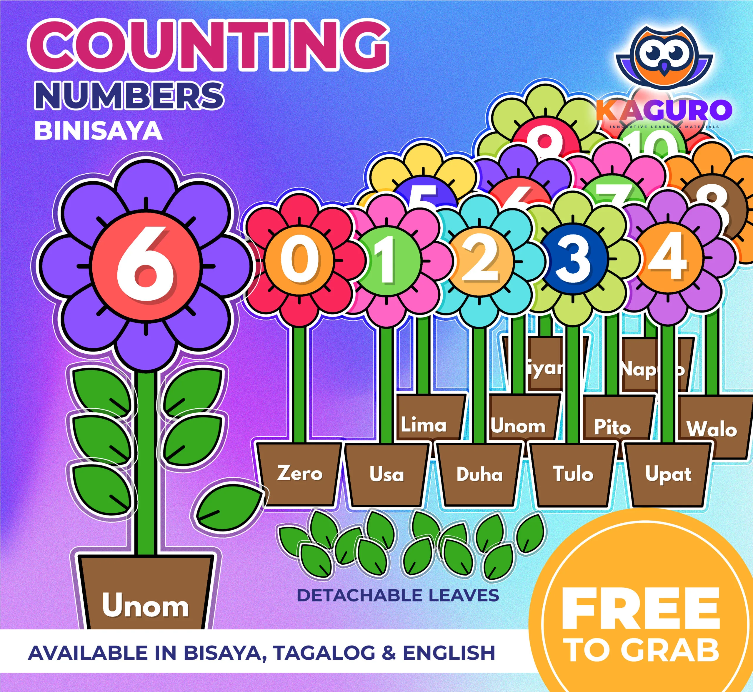 FREE - Counting Numbers - Flower Themed