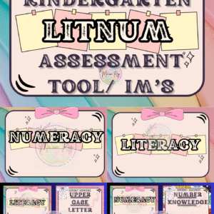 🎀 Kindergarten LitNum Assessment Tool / Instructional Materials 🎀