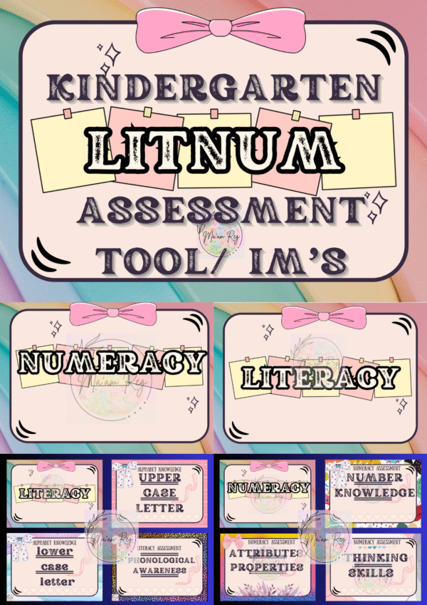 🎀 Kindergarten LitNum Assessment Tool / Instructional Materials 🎀