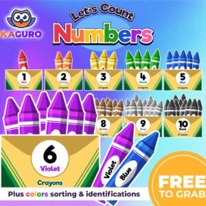 FREE - Counting Numbers - Crayon Themed
