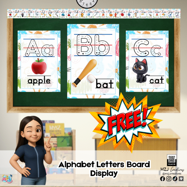 Free Print/Block Letters Alphabet for Board Display