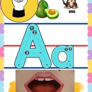 A-Z board display w/ finger sign language