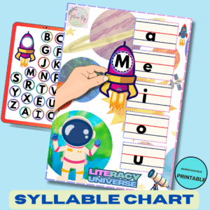 🚀 Literacy Universe: Syllable Manipulative Chart (Space Theme)